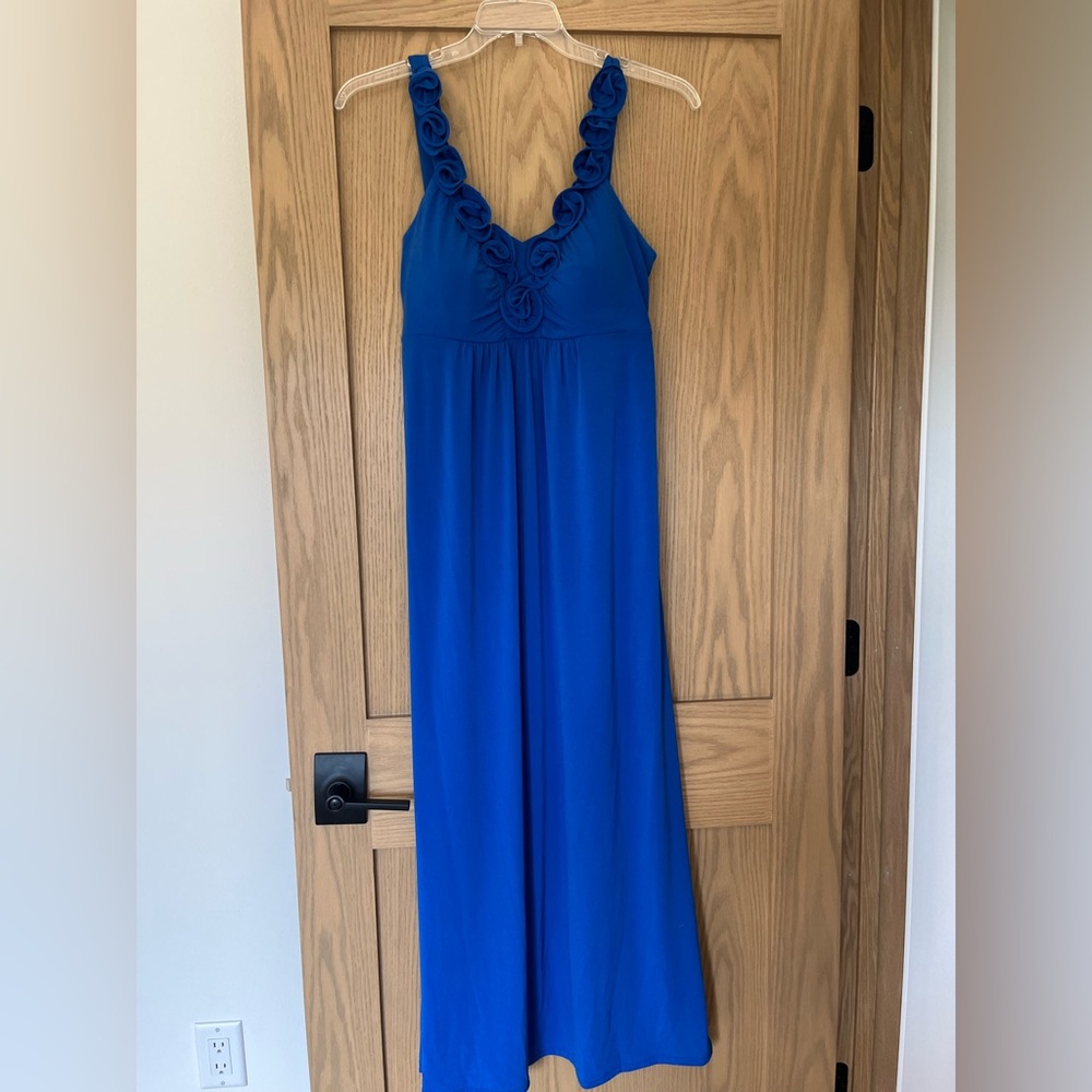 Signature by Sangria Deep Blue Knit Formal Dress – Size 16 – Worn once